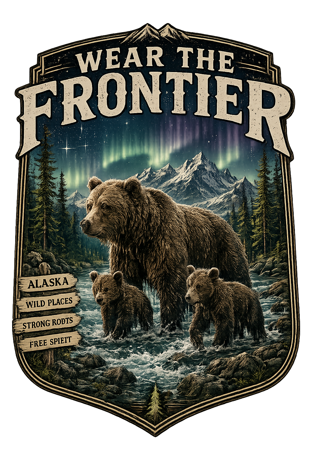 Short Sleeve T-Shirt - Wear the Frontier™ – Bear & Cubs Alaska Edition