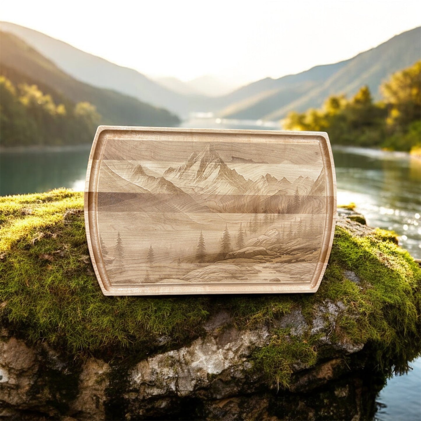 Denali Mountain Engraved Cutting Board | Alaska Edition