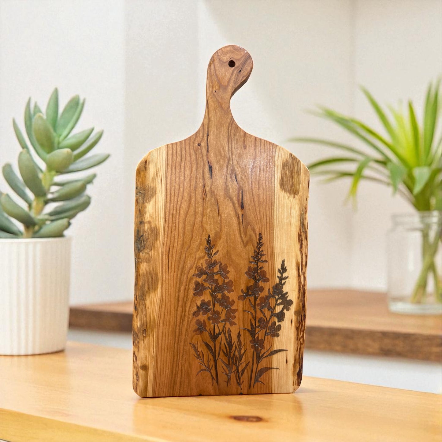 Fireweed Engraved Cutting Board | Alaska Edition