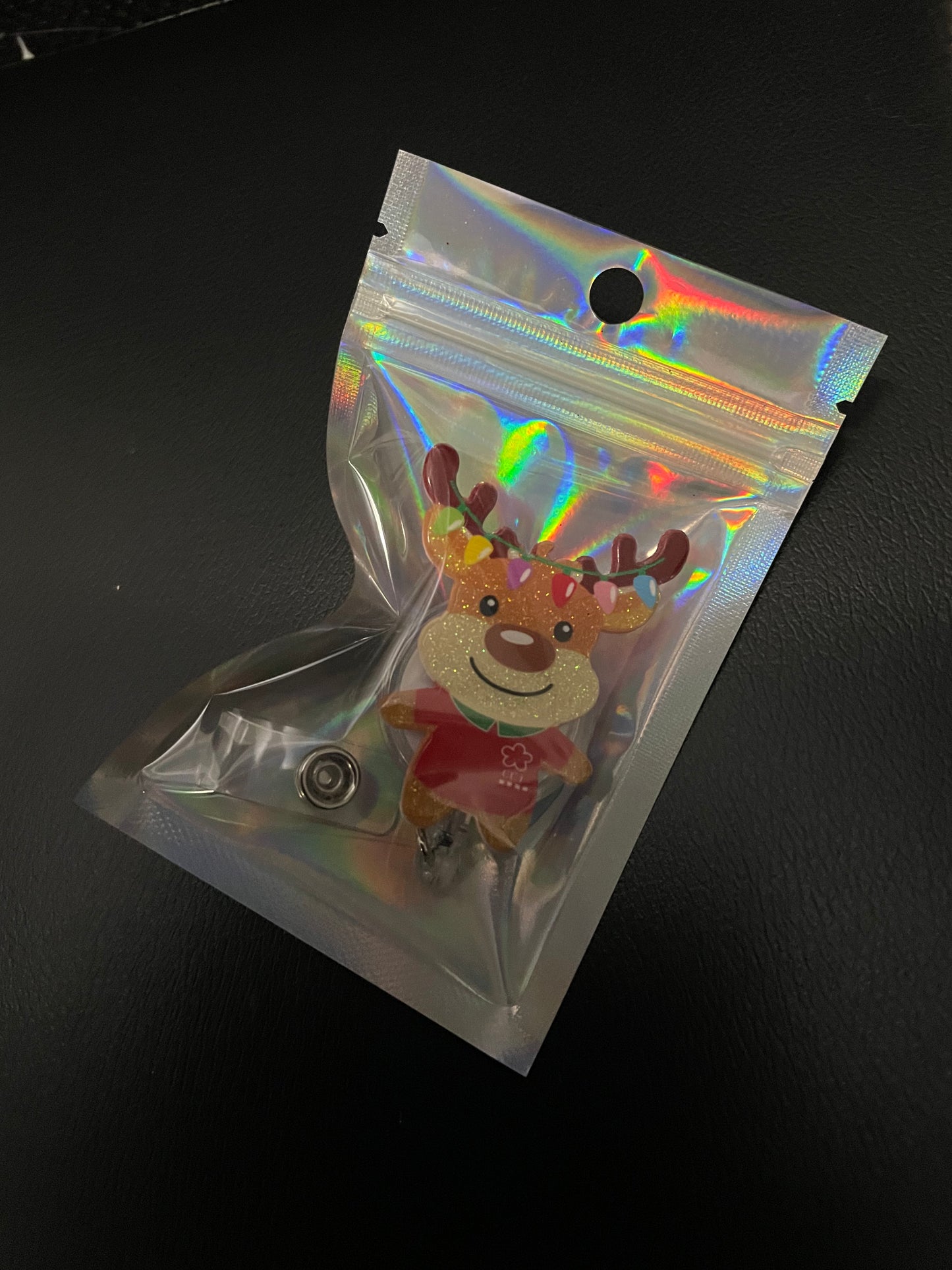 Reindeer badge reel