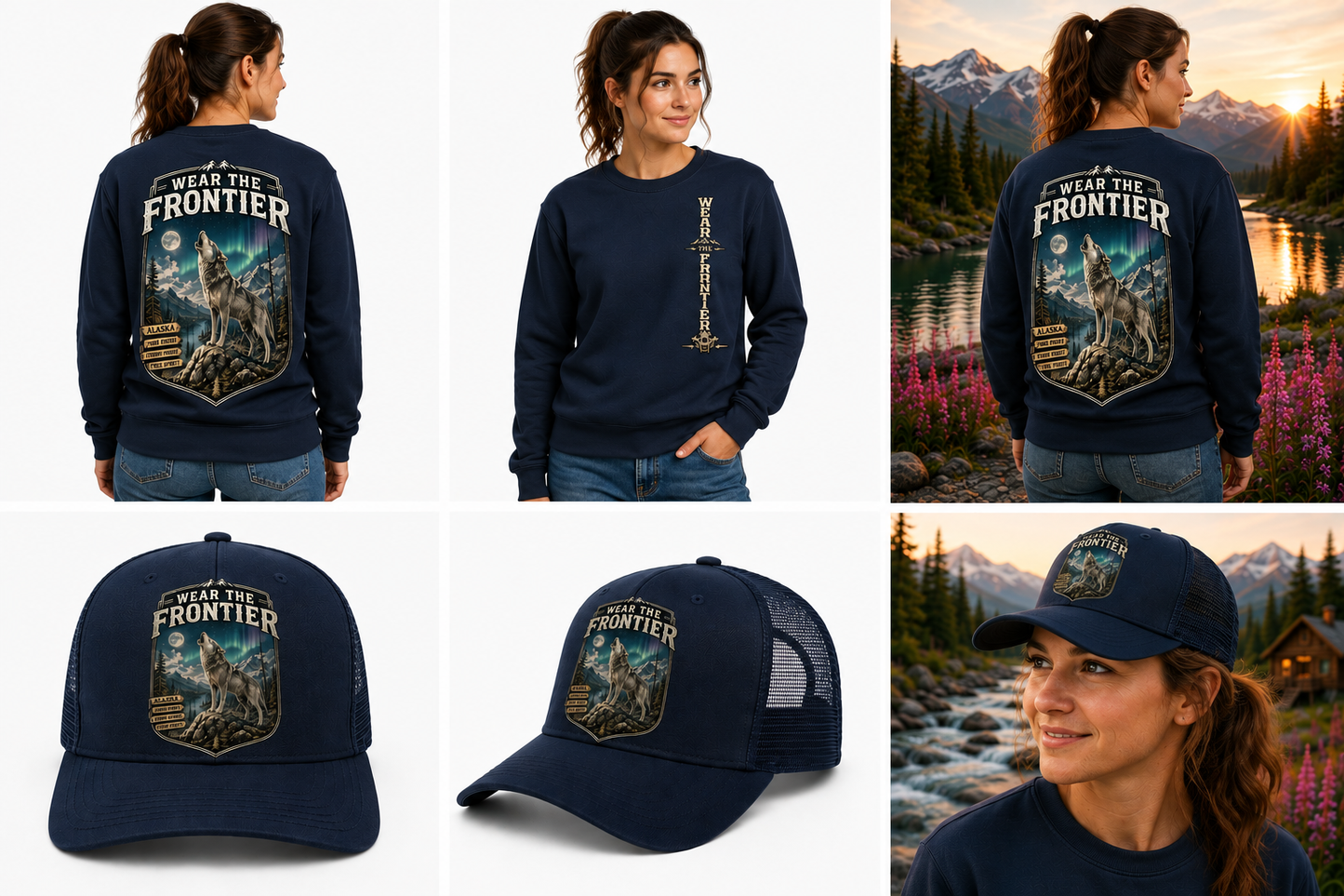 Wear the Frontier™ Wolf Crewneck Sweatshirt | Alaska Edition