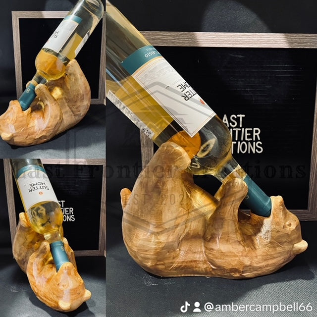 Bear wine bottle holder