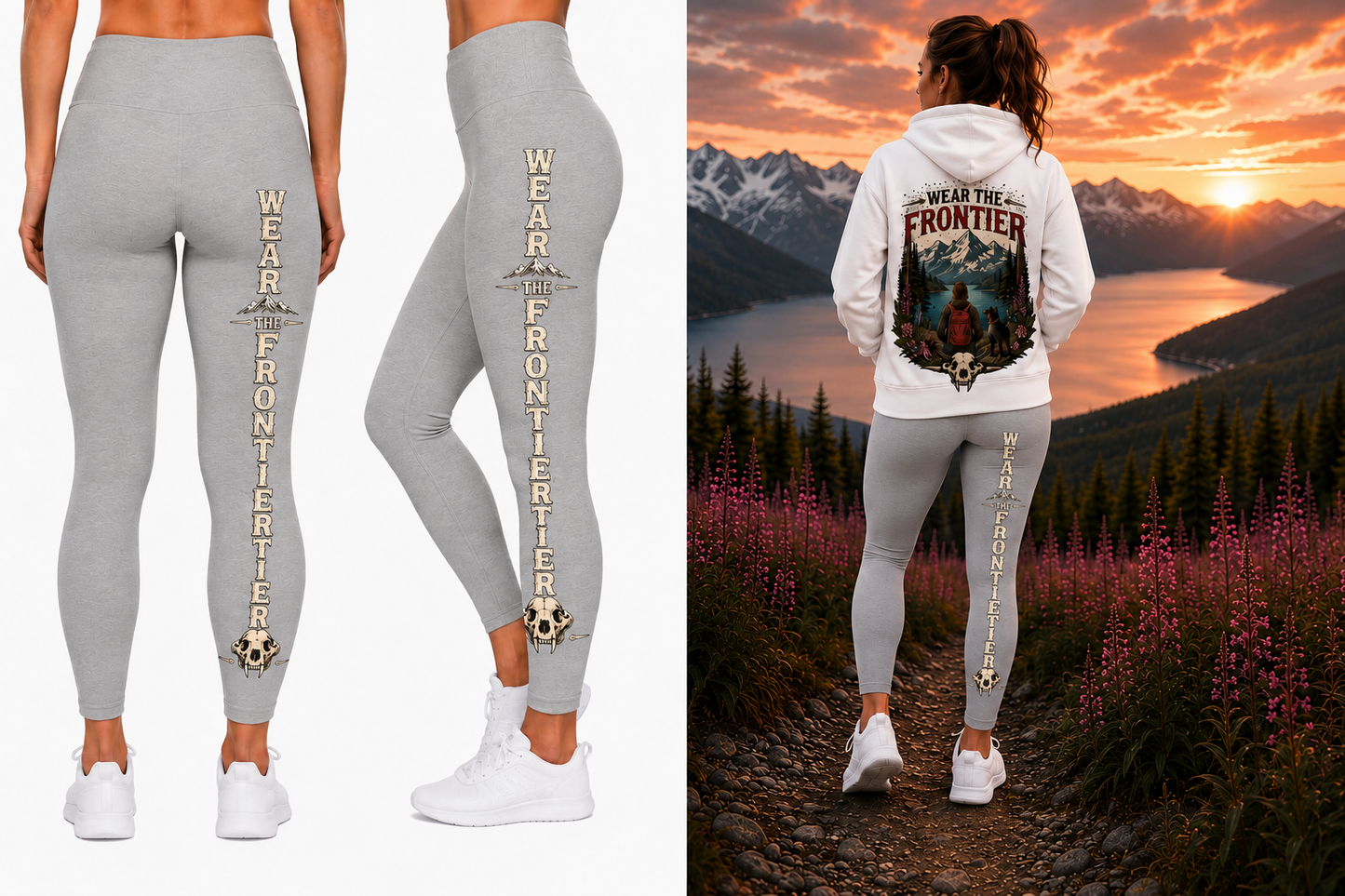 Wear the Frontier™ – Bear Skull Leggings | Alaska Edition
