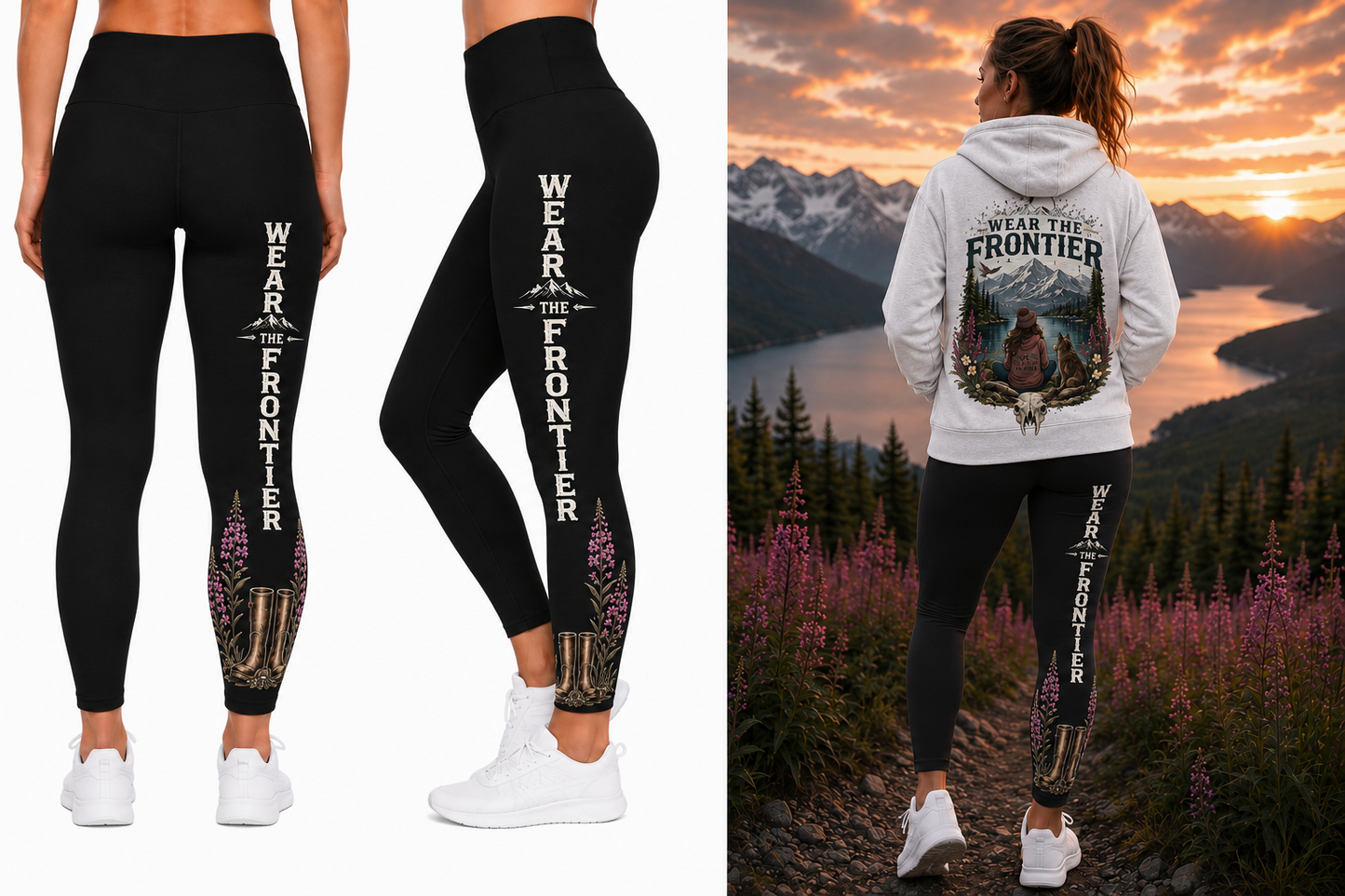 Wear the Frontier™ – Fireweed Leggings | Alaska Edition