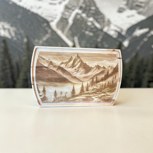 Denali Mountain Engraved Maple Cutting Board | Alaska Edition