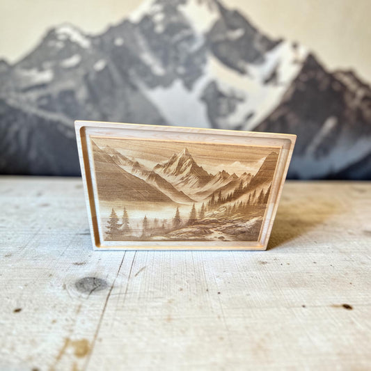 Denali Mountain Engraved Maple Cutting Board | Small Alaska Edition