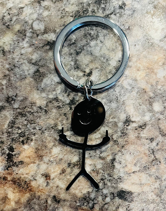 Middle finger keychain