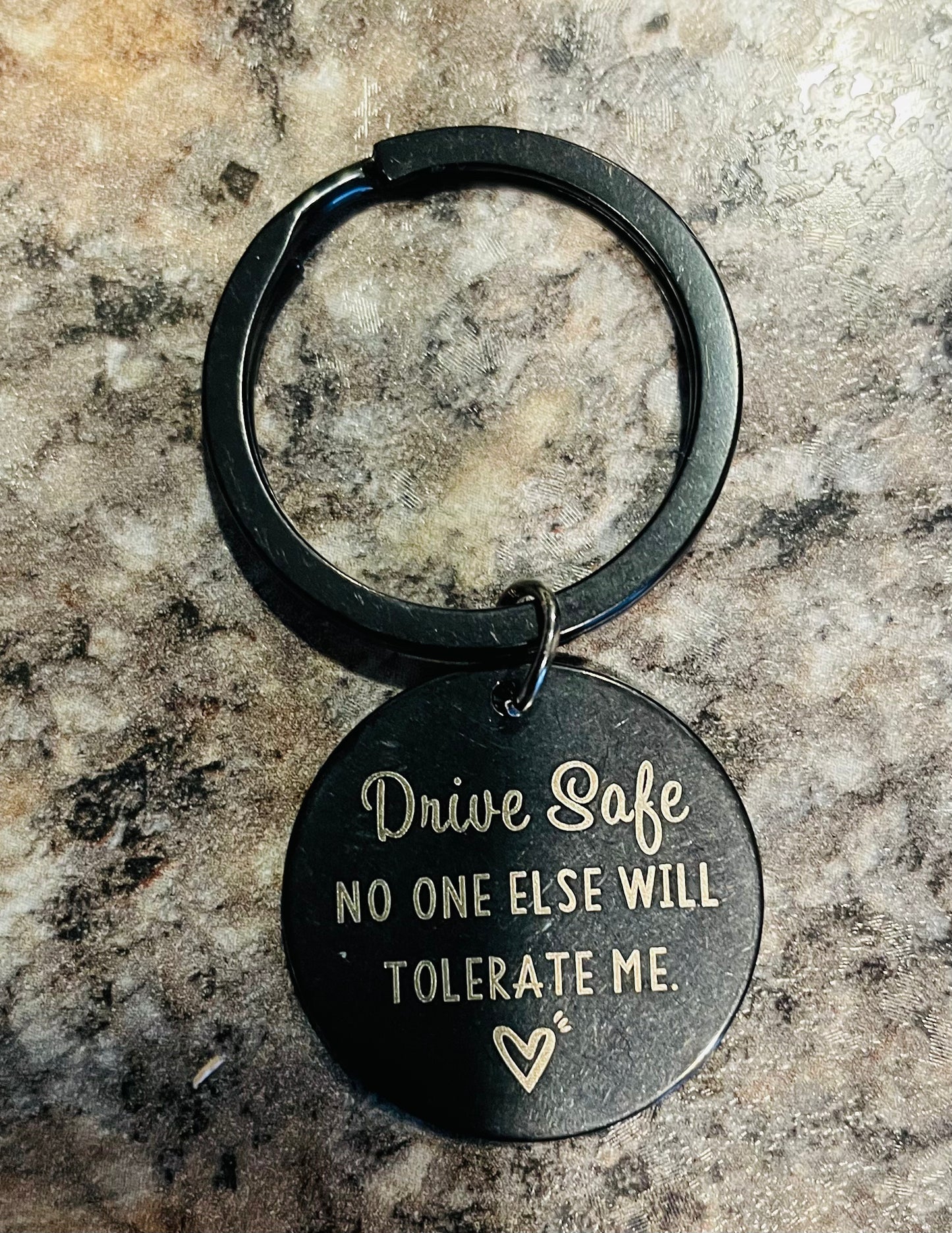 Drive safe keychain