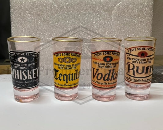 set of 4 shot glass