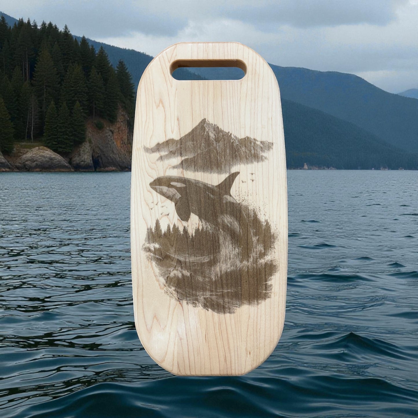 Orca Engraved Charcuterie Board | Alaska Edition