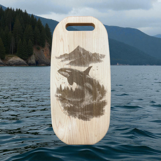 Orca Engraved Charcuterie Board | Alaska Edition
