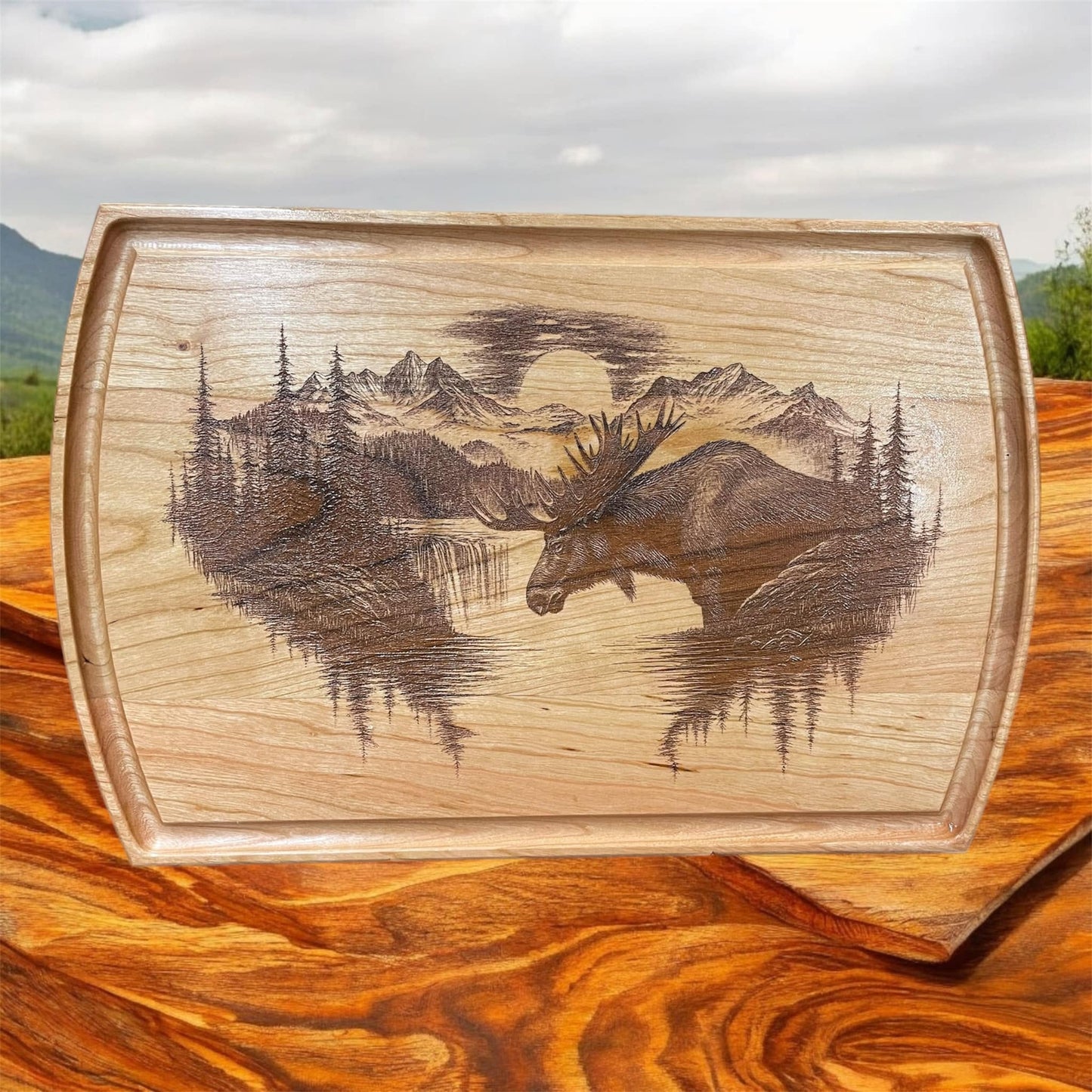 Moose Engraved Cutting Board | Alaska Edition