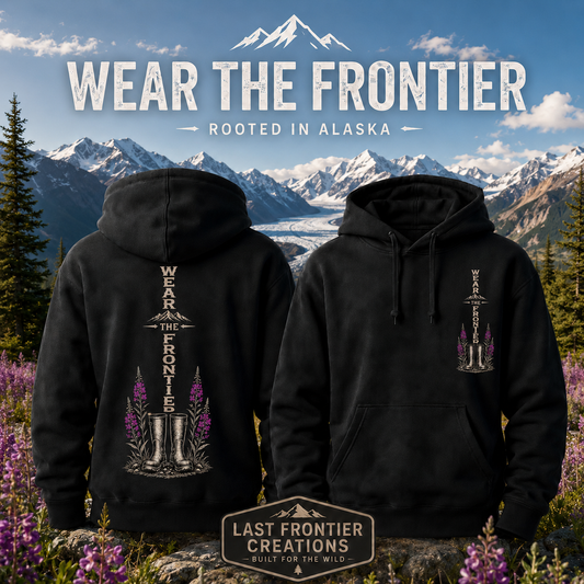 Wear the Frontier™ Fireweed Rain Boots Hoodie | Alaska Edition