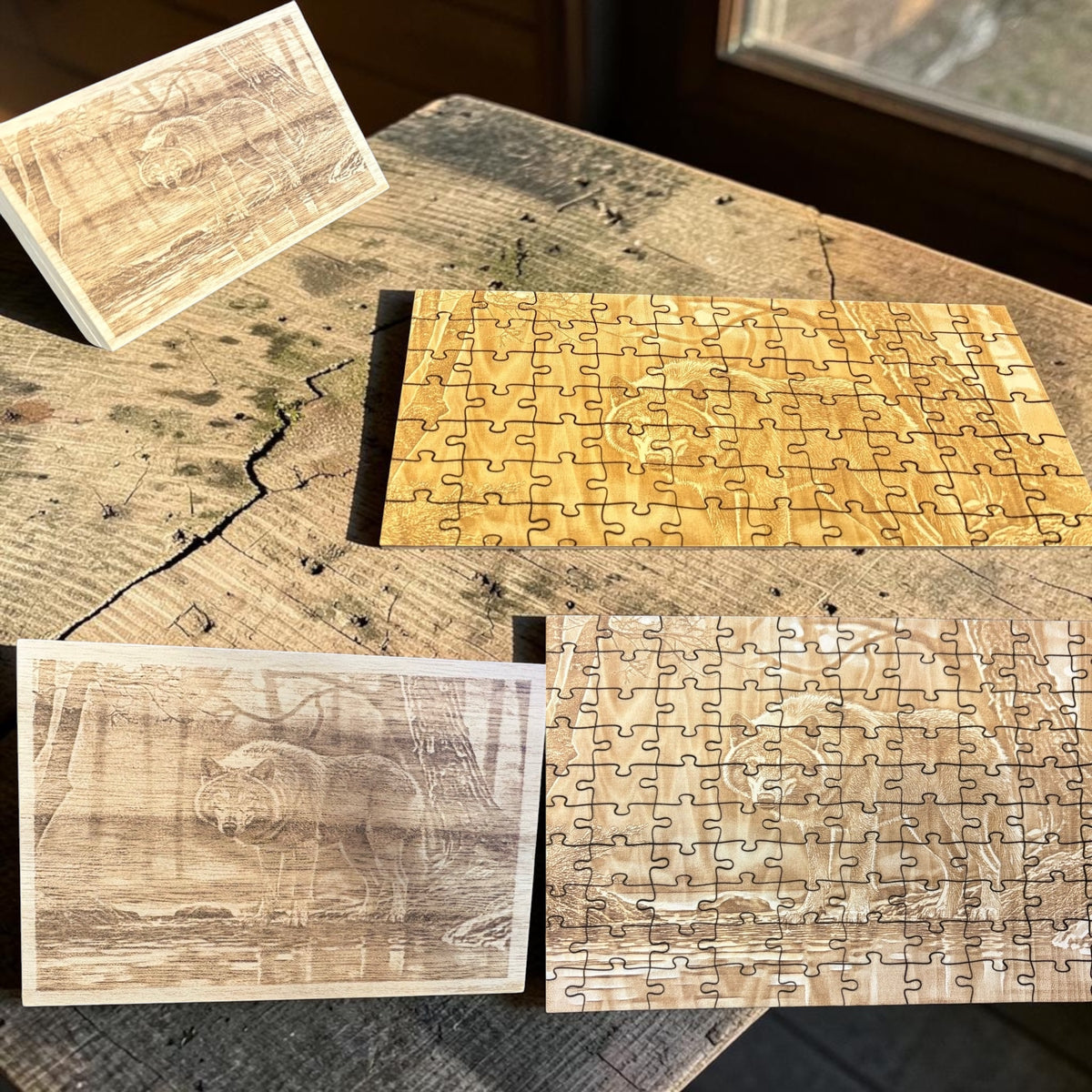 Wolf Engraved Wooden Puzzle | Alaska Edition