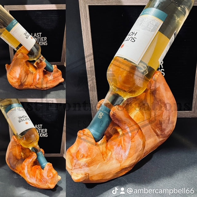 Bear wine bottle holder