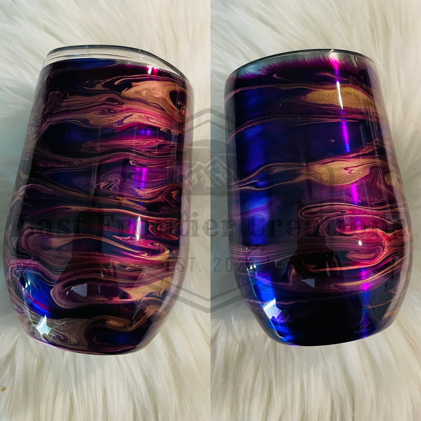 Alcohol ink swirl cup
