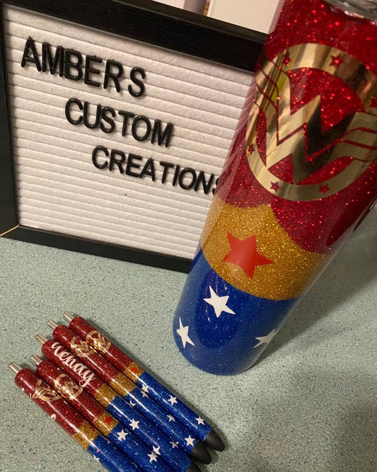 Wonder Woman cup and Pen set