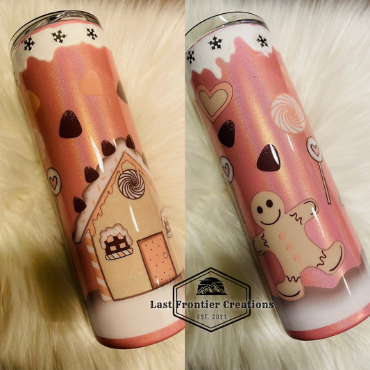 Gingerbread house tumbler