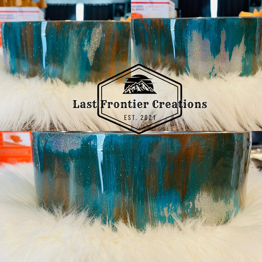 Patina dog bowl