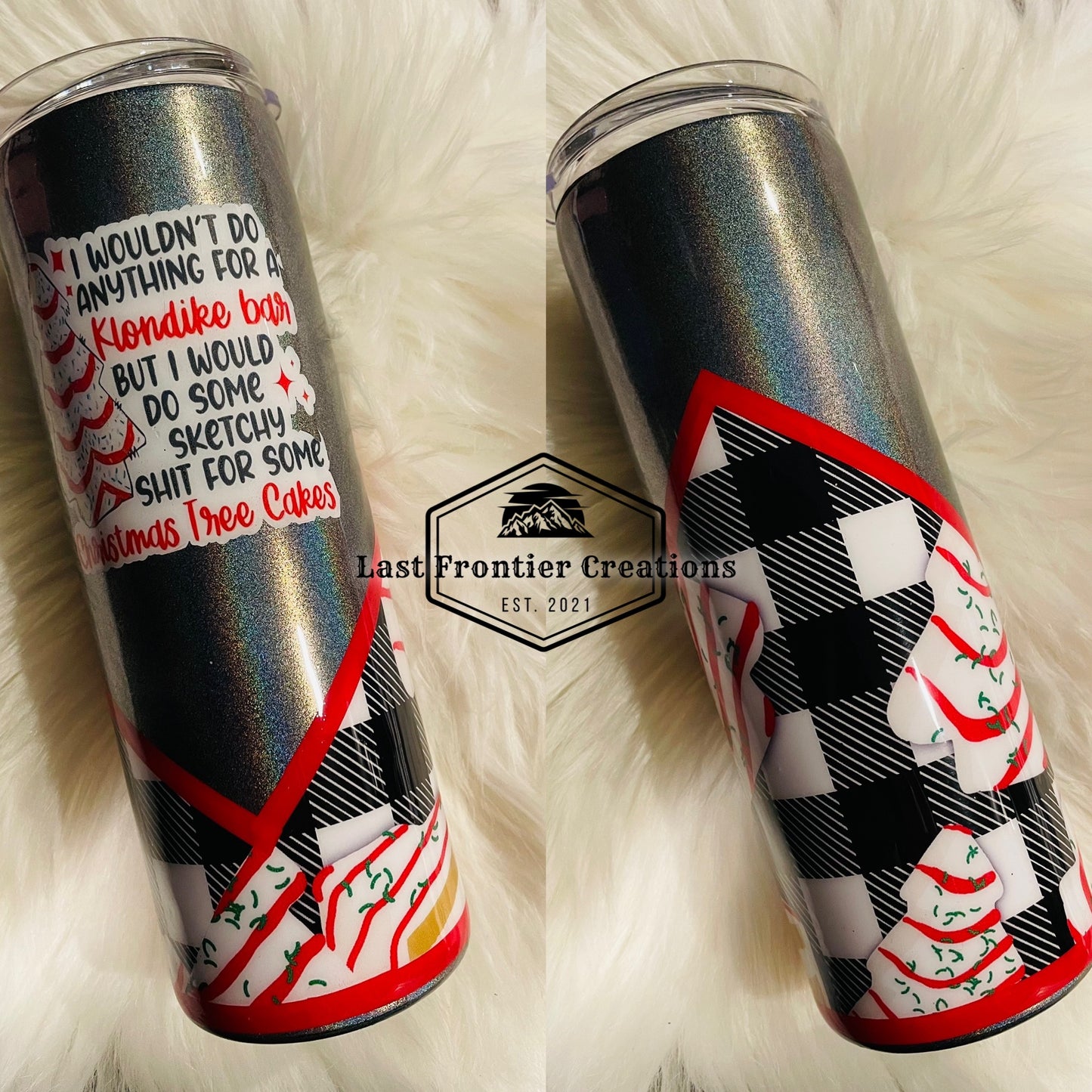 Christmas cake tumblers