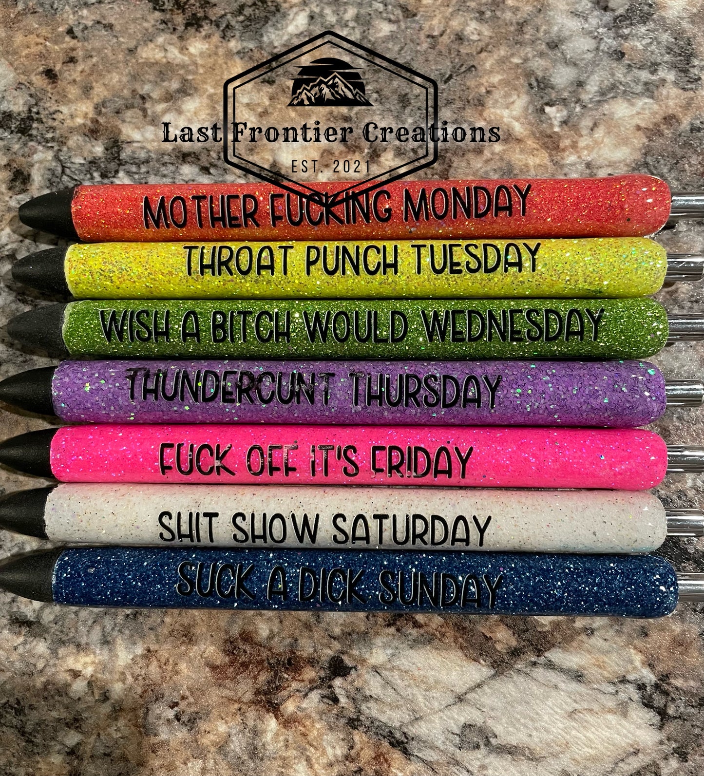 Explicit Work week Pens